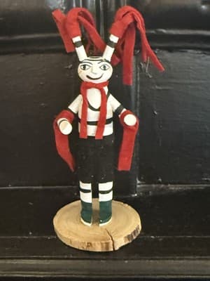 Kachina Doll Hopi Native American smiling Clown Artist dft - Image 1