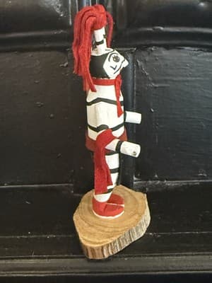 Kachina Doll Hopi Native American Clown Artist dft - Thumbnail 3