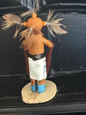 Kachina Doll Hopi Native American Mudhead '95 BB - Thumbnail 2