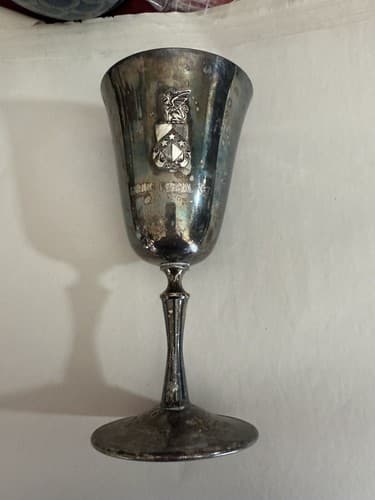 Vintage EL delberti Italy Silver Plated 6 1/2" Goblet - Thumbnail 2
