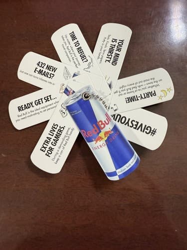 Redbull Red Bull Promo Book Key Chain 2.75 inches with chain lot of 10 - Thumbnail 3