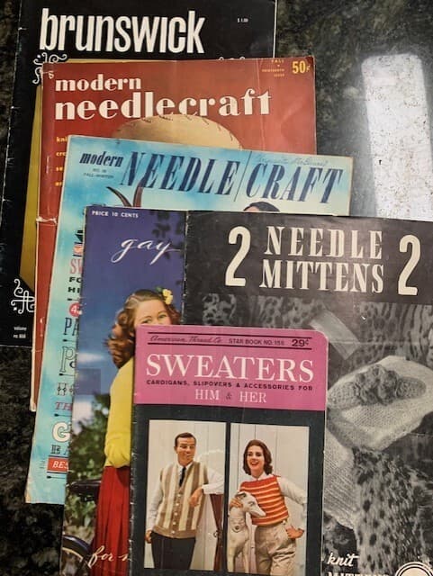Lot Of 6 Vintage Needlework Craft Pattern Books Knit Crochet - Image 1