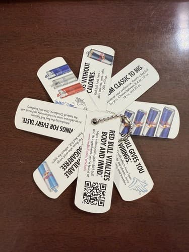 Redbull Red Bull Promo Book Key Chain 2.75 inches with chain lot of 10 - Thumbnail 2