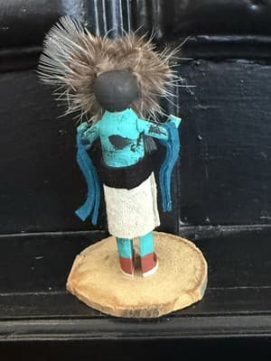 Kachina Doll Hopi Native American Sun face 95 Artist BB - Thumbnail 2
