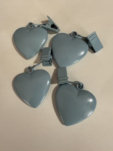 Set of 6 Cast Iron Table Cloth Weights Dusty Blue - Image 1
