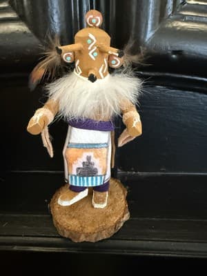 Kachina Doll Hopi Native American Mudhead J/L - Image 1