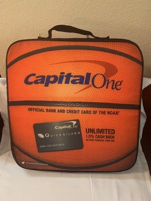 Two 2016 FINAL FOUR stadium seat cushions CAPITAL ONE NCAA Houston Orange - Thumbnail 2