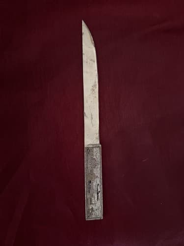 Germany Letter Opener/ruler Soligen Pat.# 10-113 Steel Silver Tone - Image 1