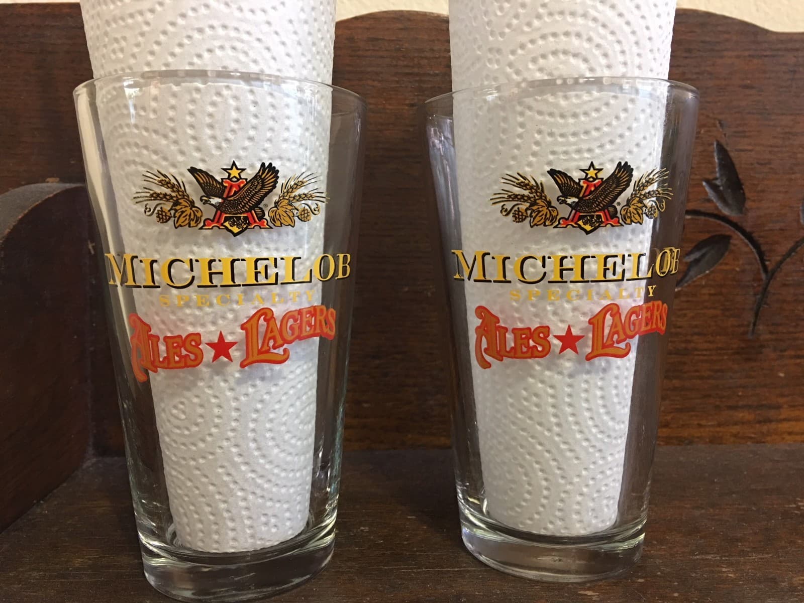 Michelob Specialty Ales Lagers Pint Glasses Beer Lot of 2 - Image 1