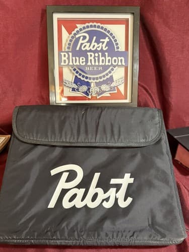 Pabst Blue Ribbon Beer 3D Layered Art Shadow Box Framed Advertisement - Thumbnail 7