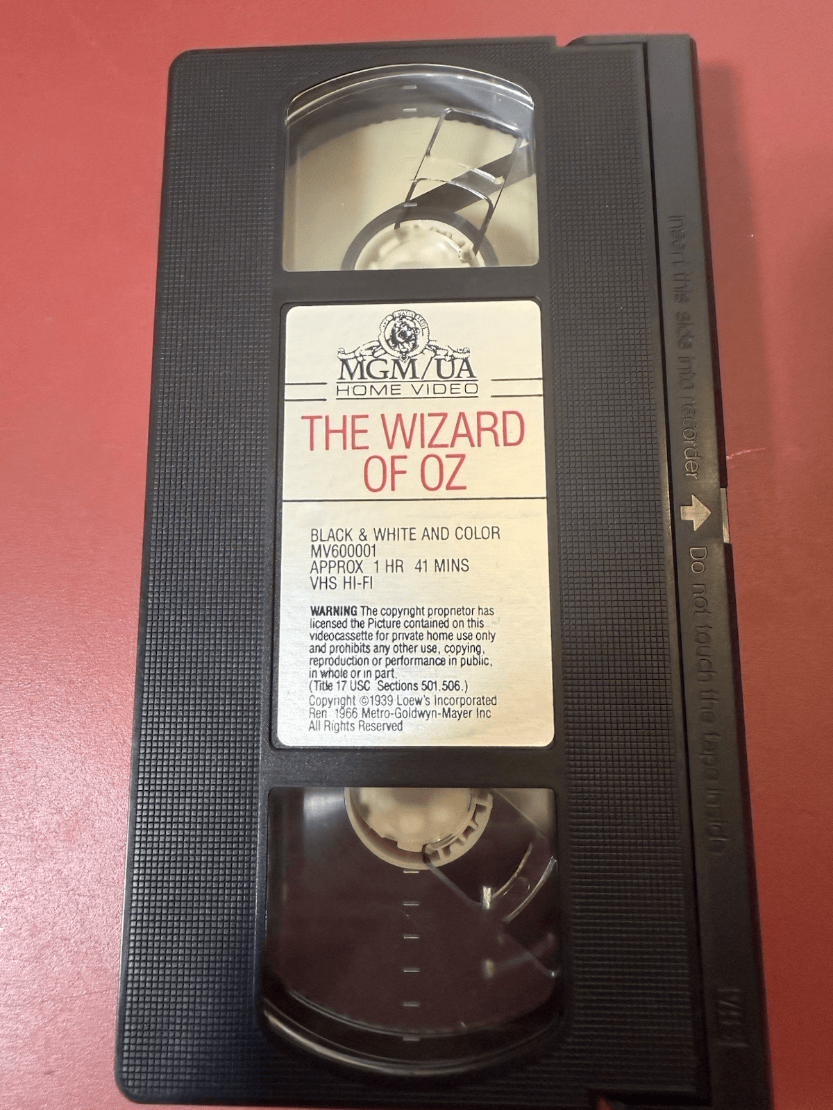 The Wizard of Oz VHS tape Viddy Oh! for kids MGM/UA Home Video 1985 - Thumbnail 2