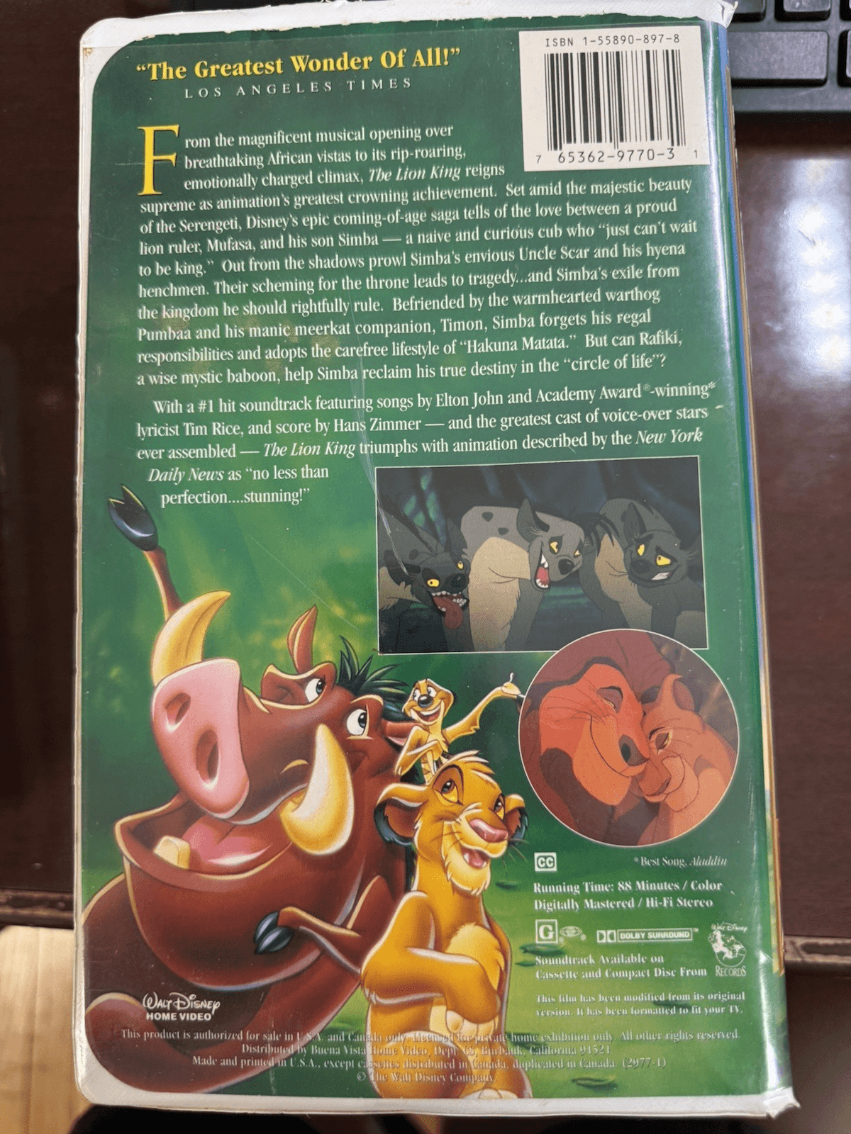 6 Disney Masterpiece VHS Tape Dumbo Dalmations LionKing SnowWhite Pocahontas Ali - Thumbnail 9