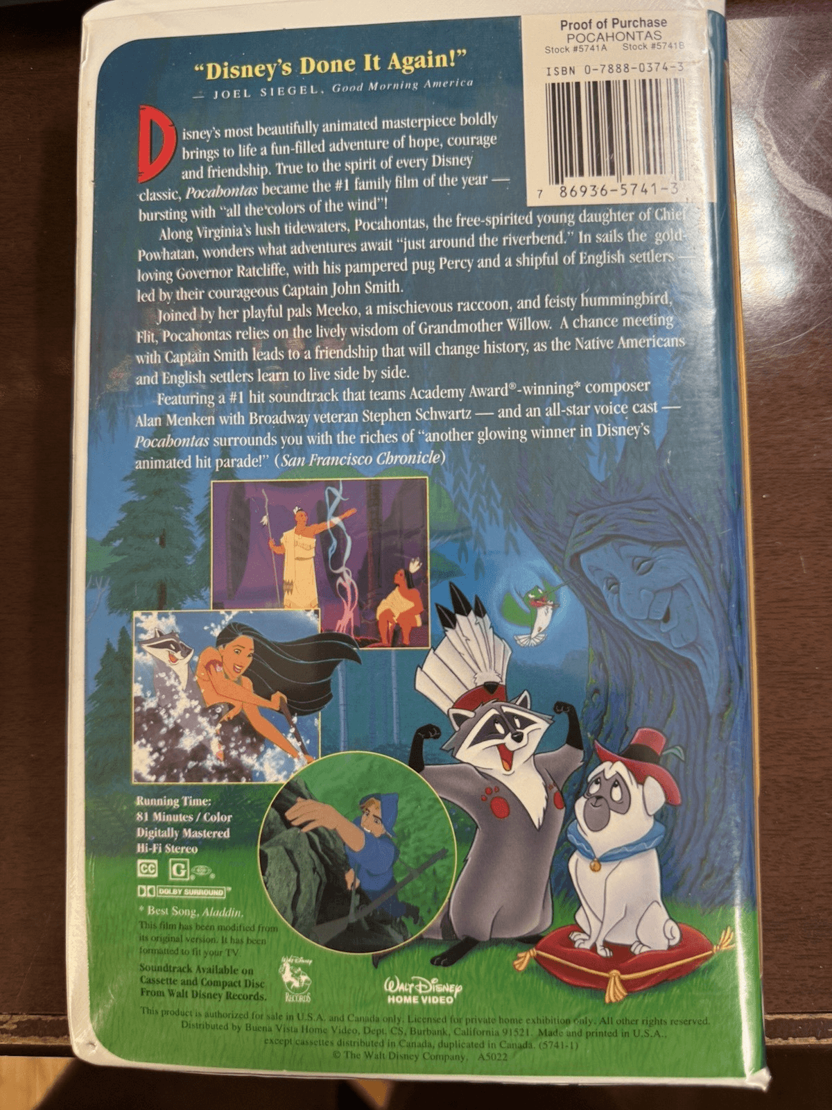 6 Disney Masterpiece VHS Tape Dumbo Dalmations LionKing SnowWhite Pocahontas Ali - Thumbnail 3