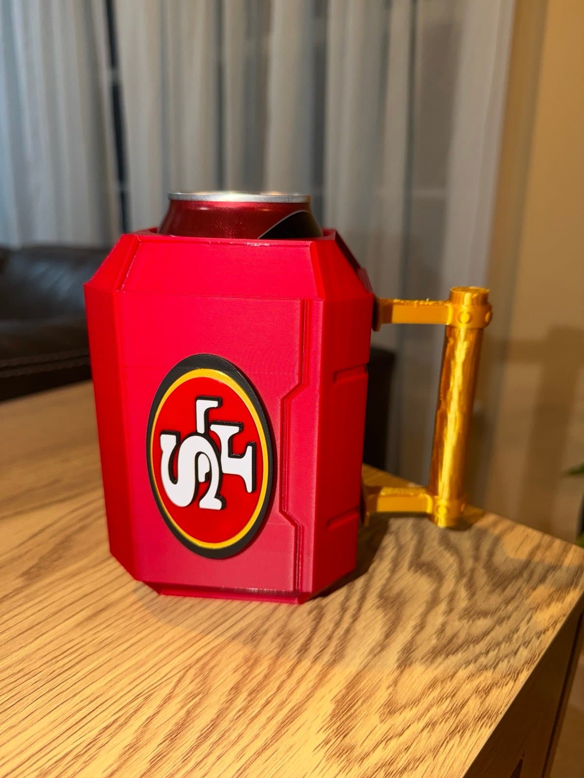 San Francisco 49ers inspired Thor Mjolnir Can Koozie - Thumbnail 2