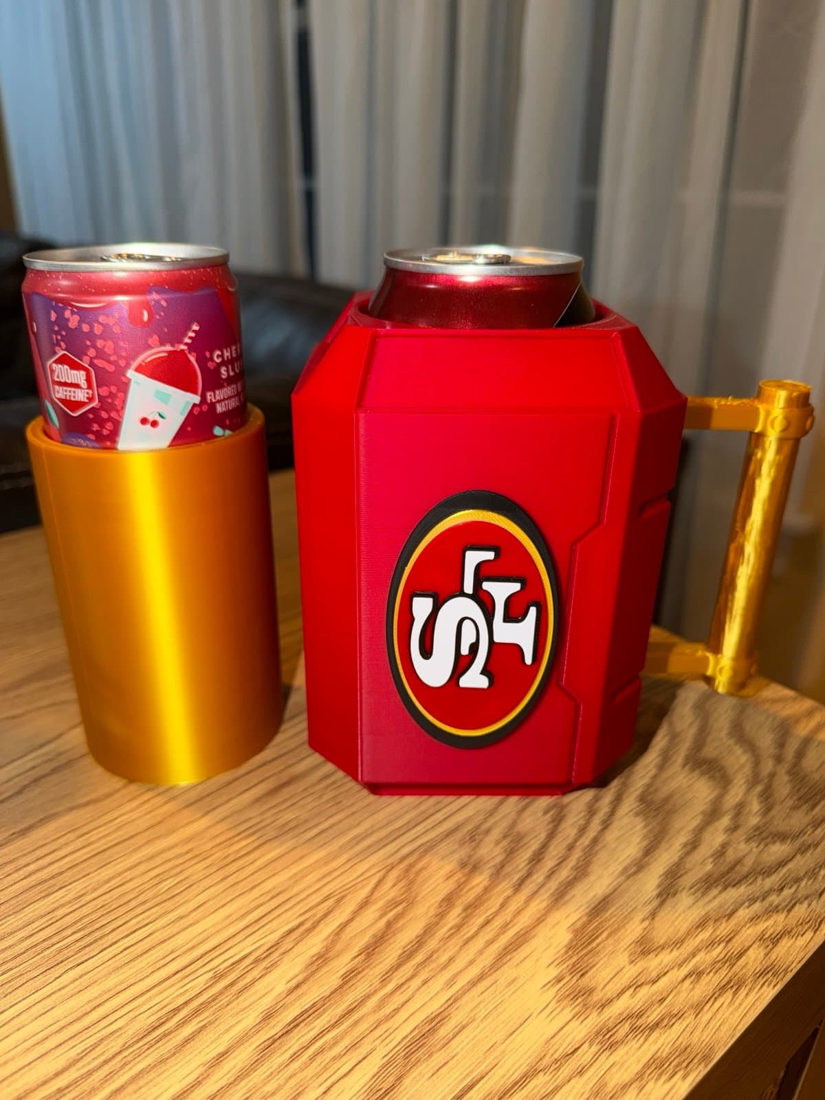 San Francisco 49ers inspired Thor Mjolnir Can Koozie