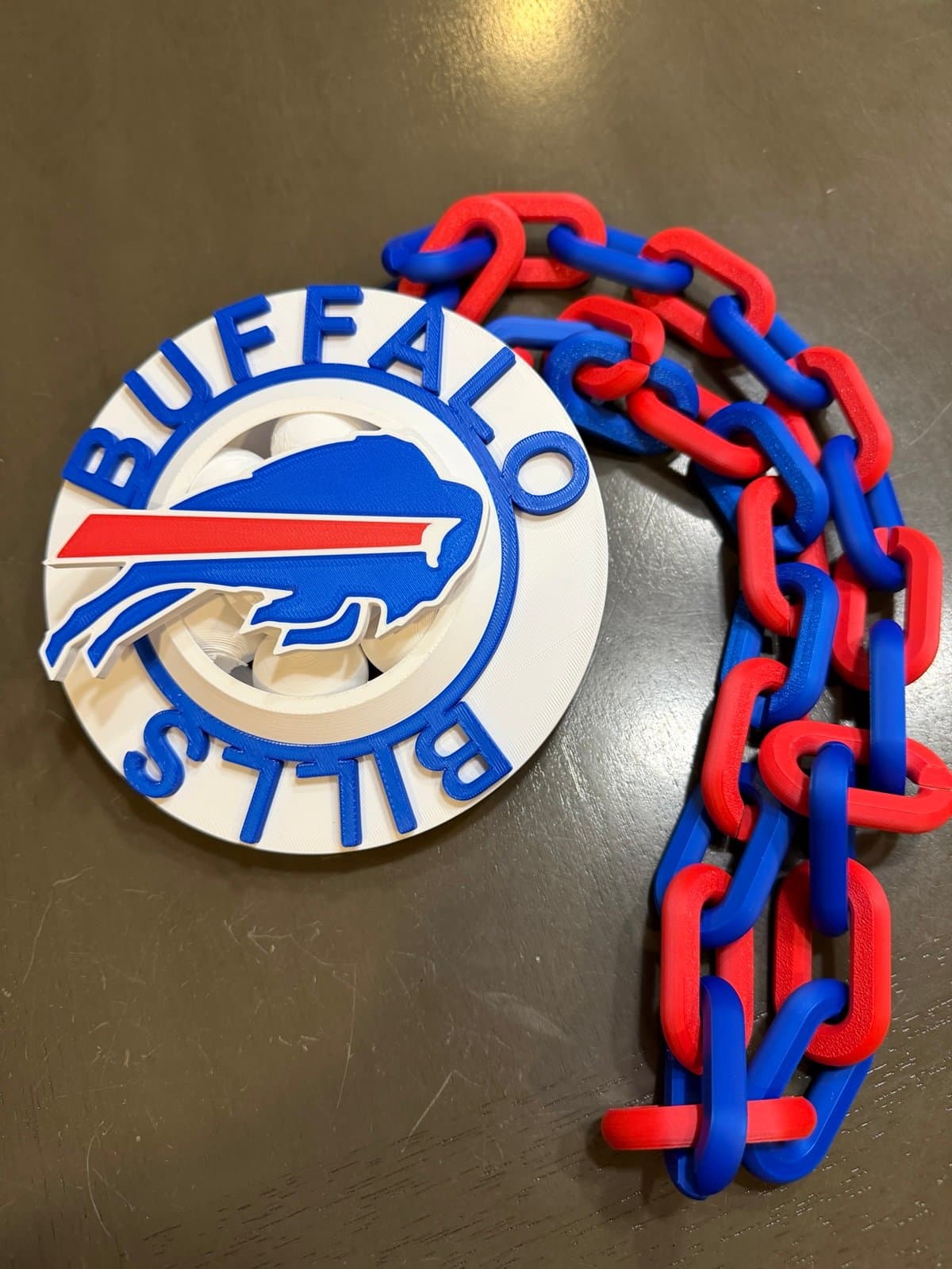 Spinning Buffalo Bills hype fan chain! Custom made for you!