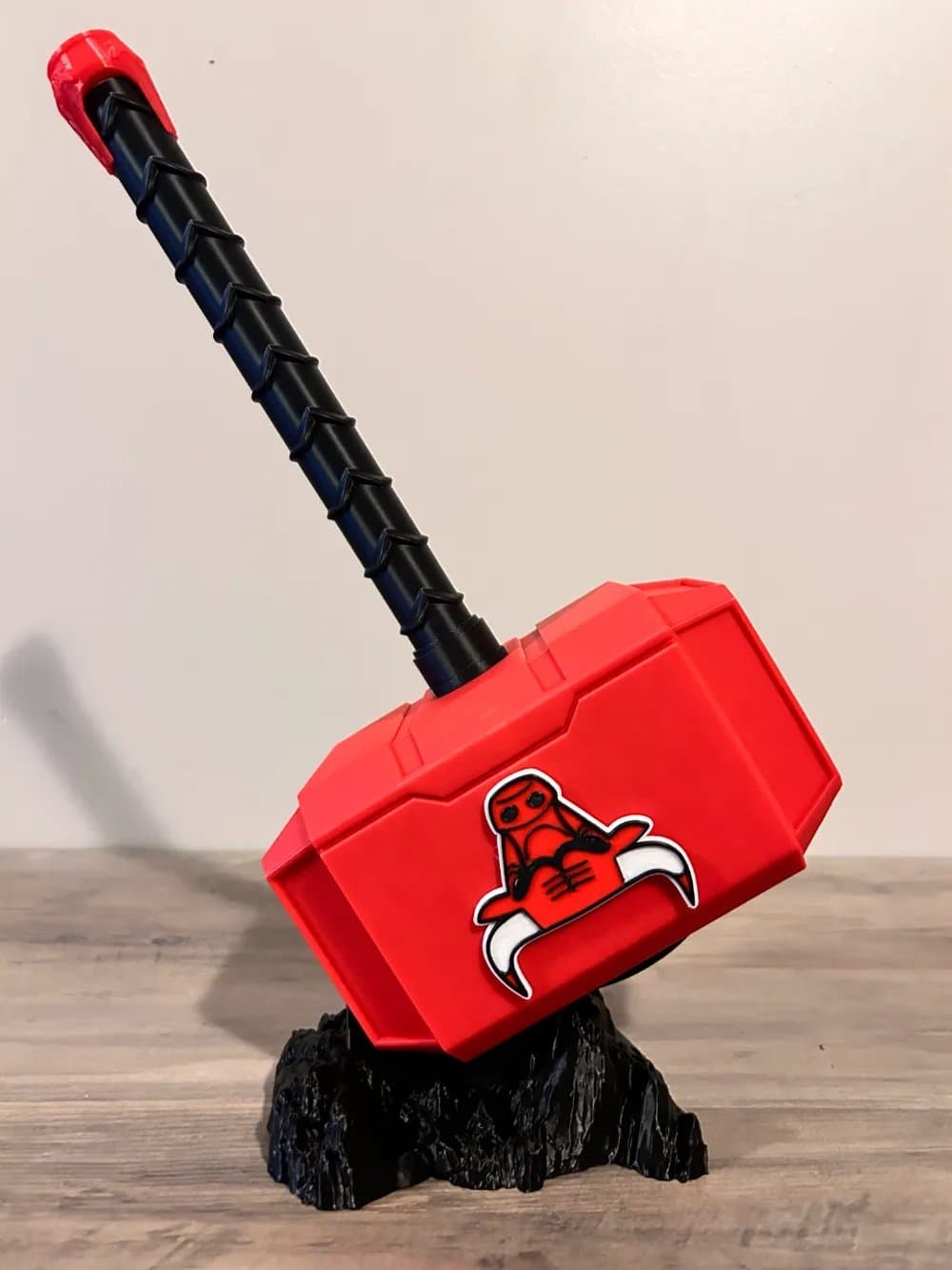 Chicago Bulls inspired Thor hammer and rock stand! Unique fan item! - Thumbnail 2