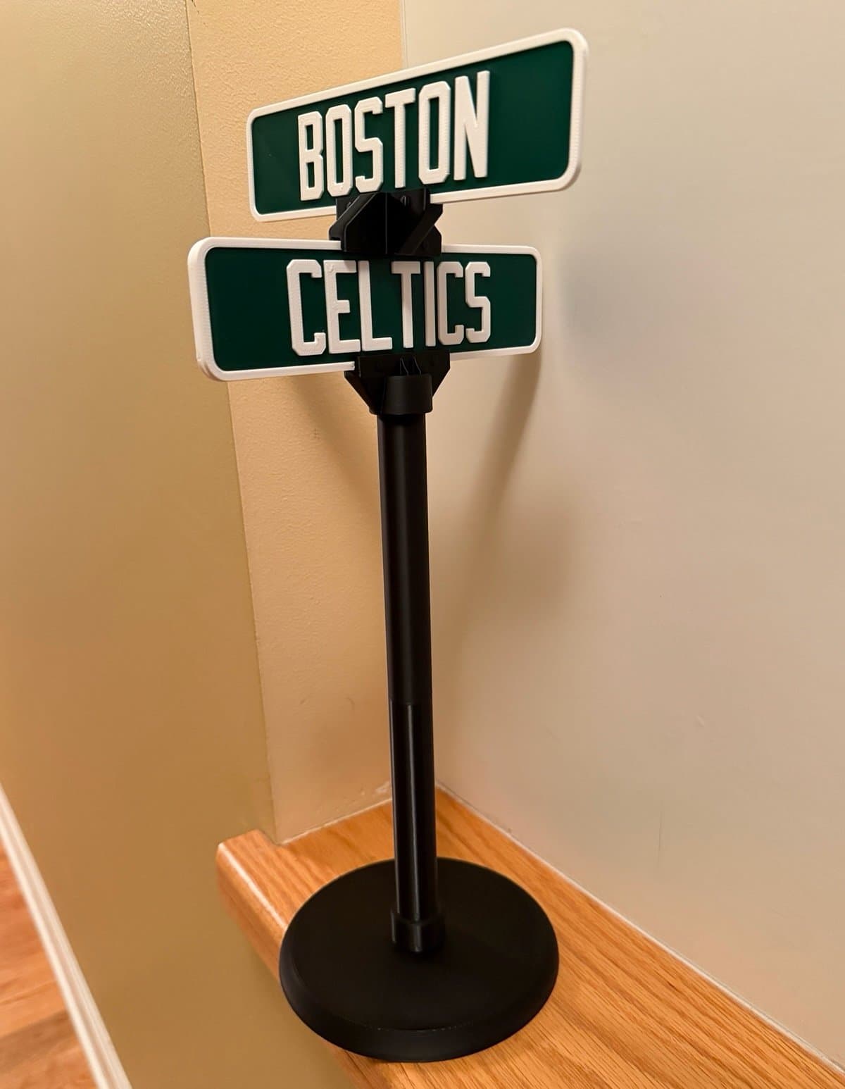 Boston Celtics mini street sign - 15 inches tall -great for your desk or office