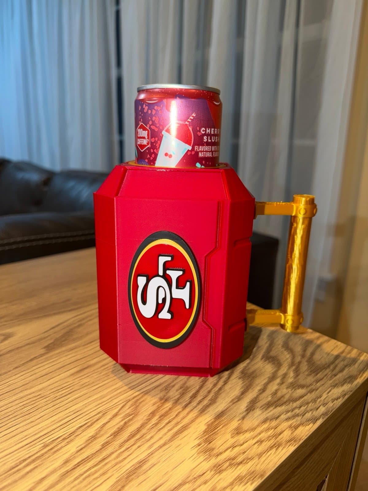 San Francisco 49ers inspired Thor Mjolnir Can Koozie - Thumbnail 3