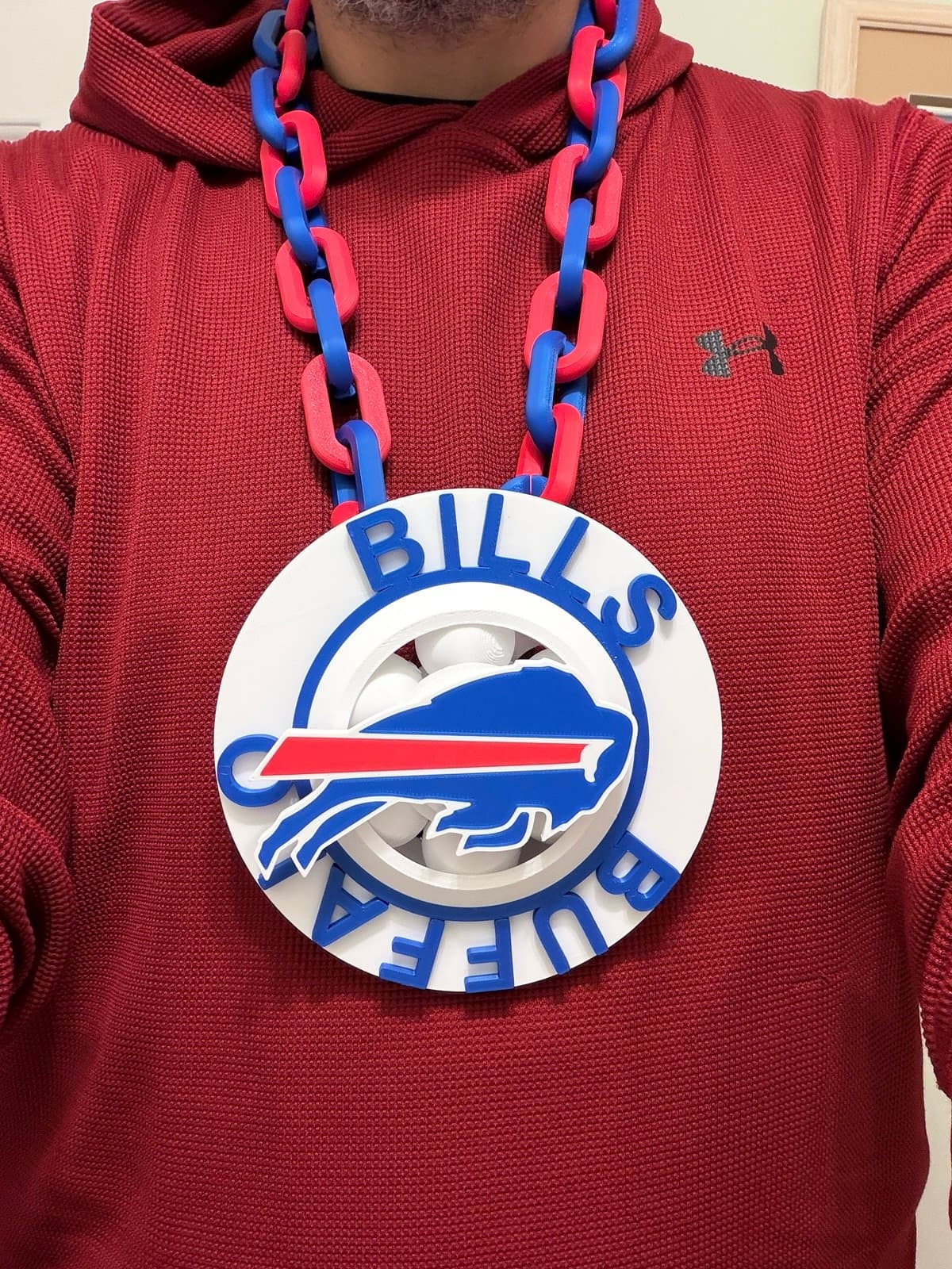 Spinning Buffalo Bills hype fan chain! Custom made for you! - Thumbnail 2