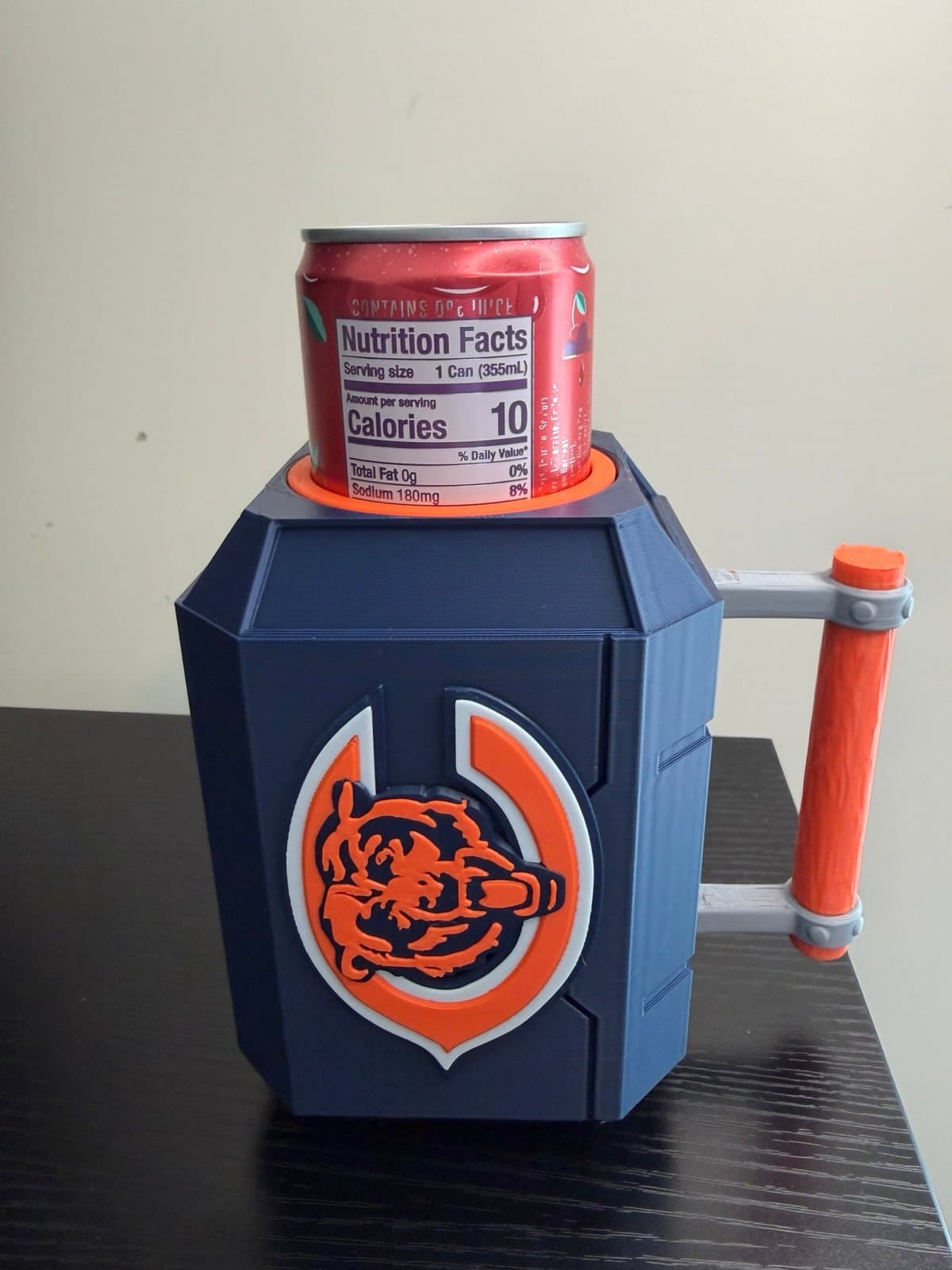 Chicago Bears inspired Thor Mjolnir Can Koozie - Thumbnail 3