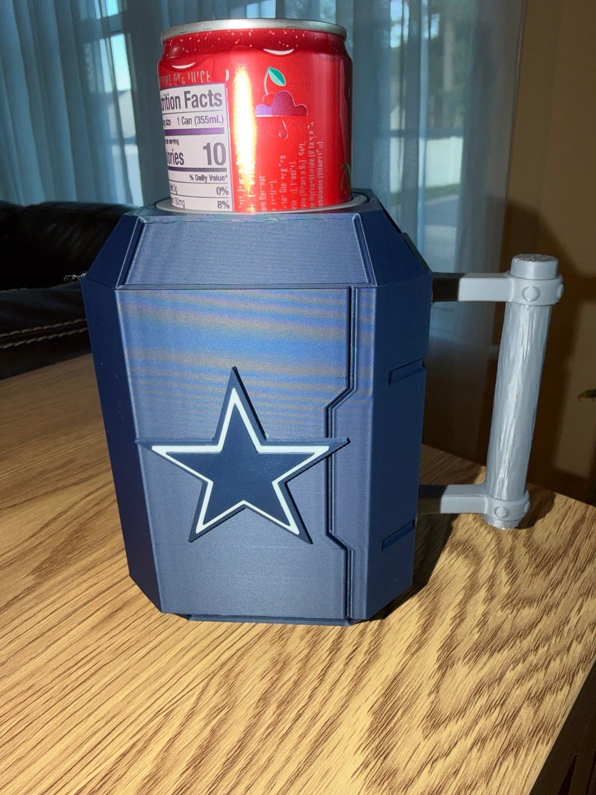 Dallas Cowboys inspired Thor Mjolnir Can Koozie - Image 1
