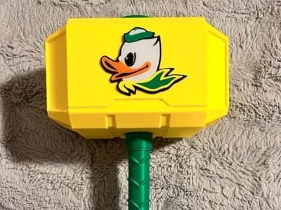 Oregon Ducks inspired Mjolnir Thor's Hammer - 3D Printed Fan Art - Thumbnail 2
