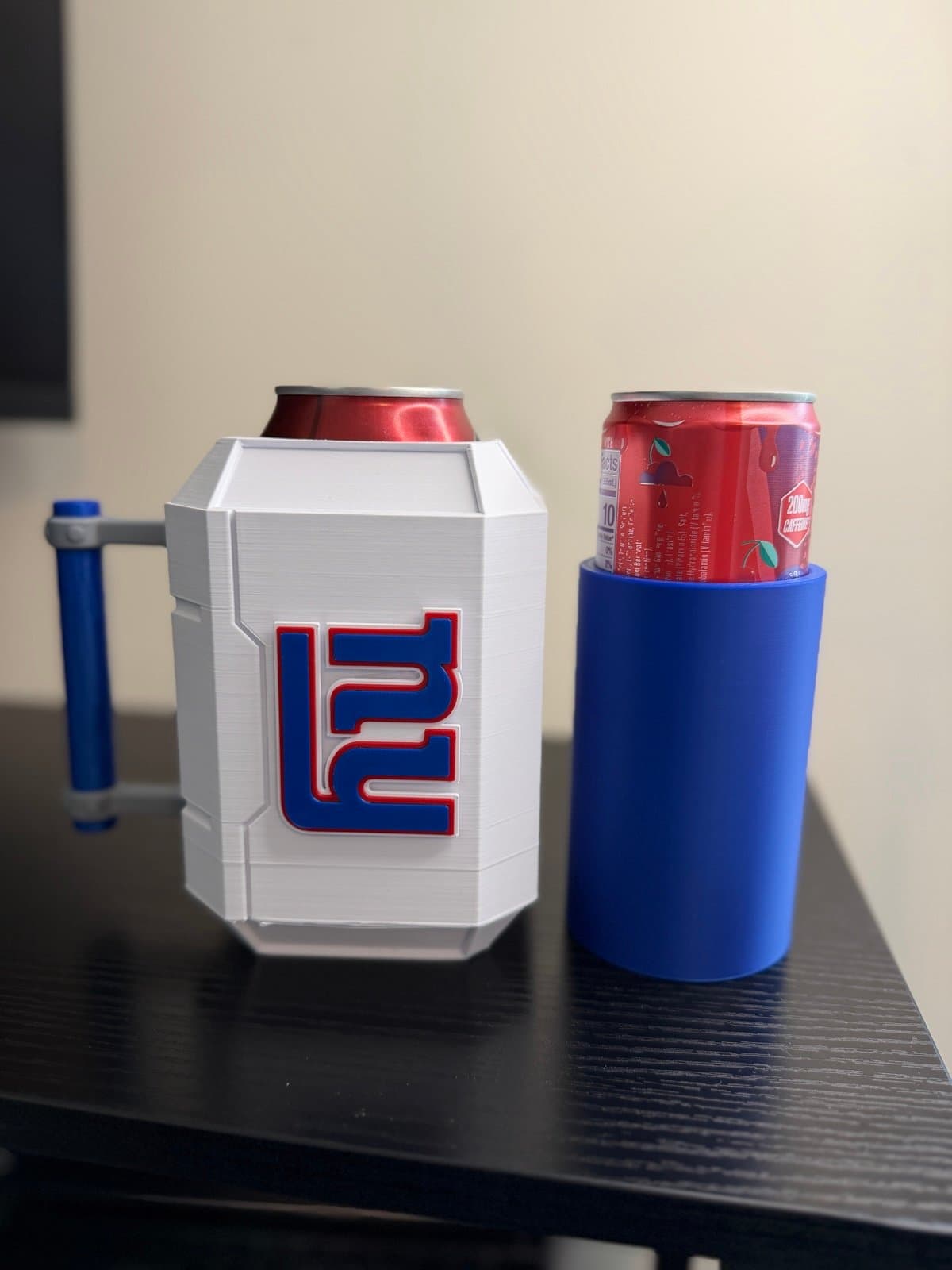 New York Giants inspired Thor Mjolnir Can Koozie - Image 1