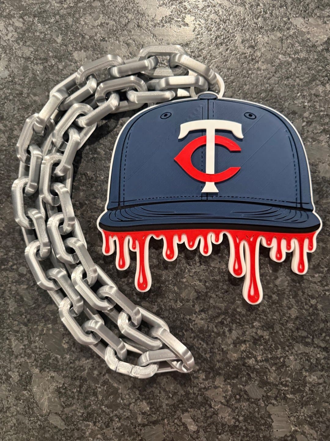 Minnesota Twins Drip Baseball Cap Hype Chain necklace - Image 1