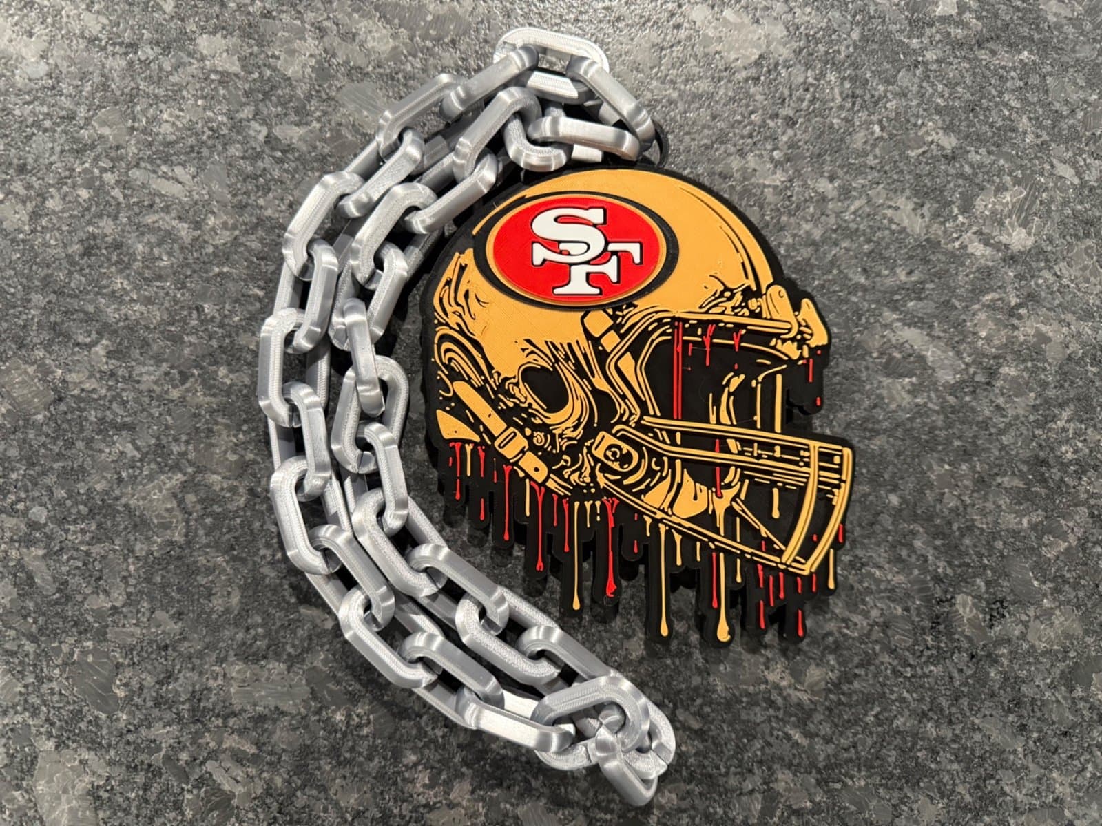 San Francisco 49ers Drip style hype fan chain necklace! - Image 1