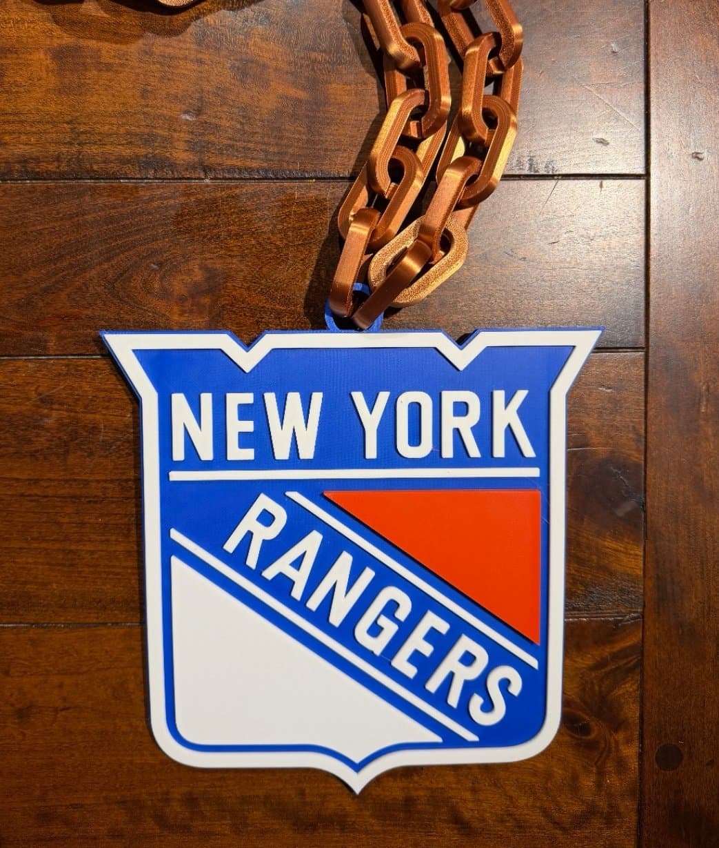 New York Rangers Oversized Necklace Logo hype chain! - Image 1