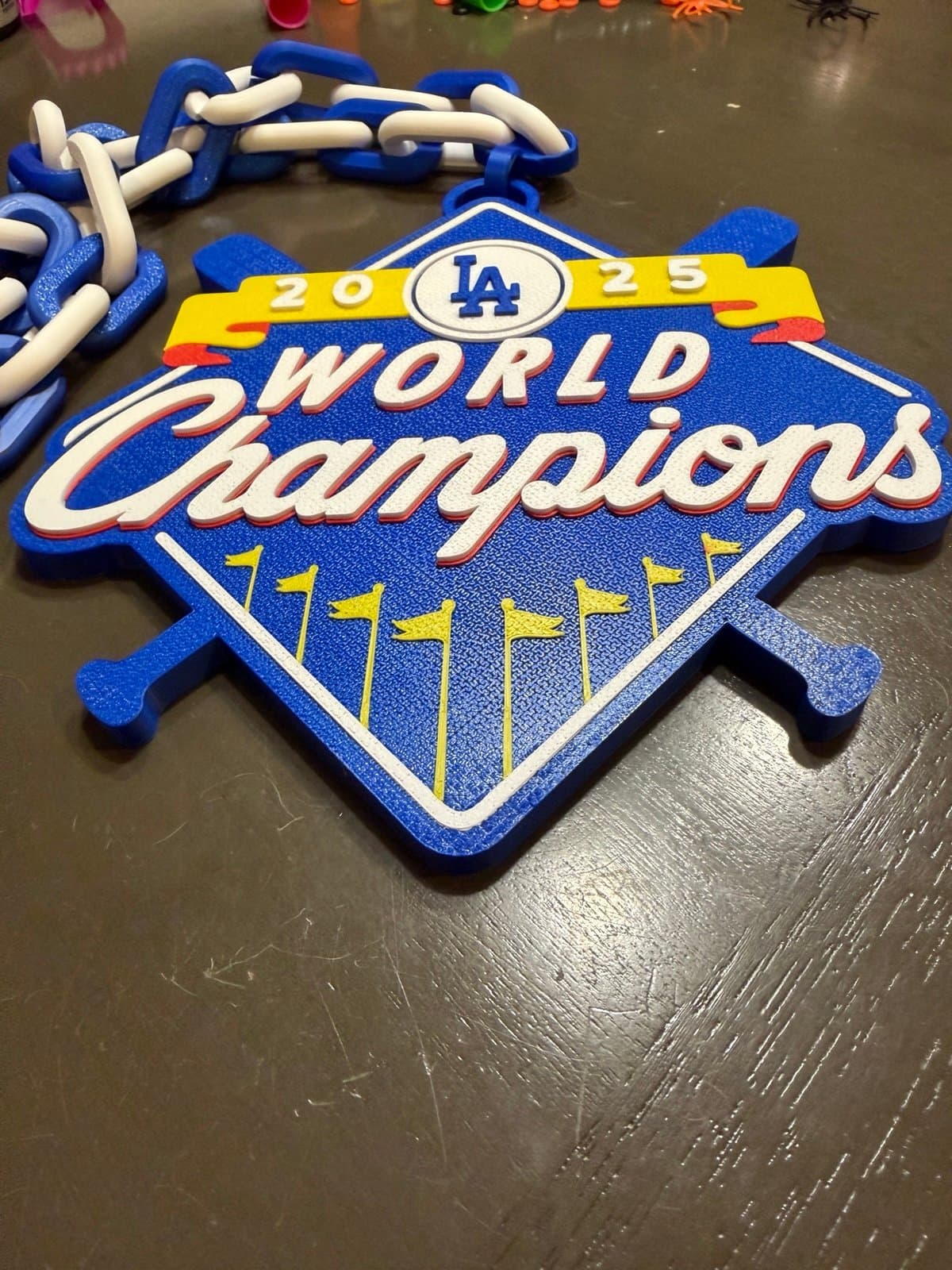 Los Angeles Dodgers World Series Champions extra large hype chain! Custom made! - Thumbnail 3