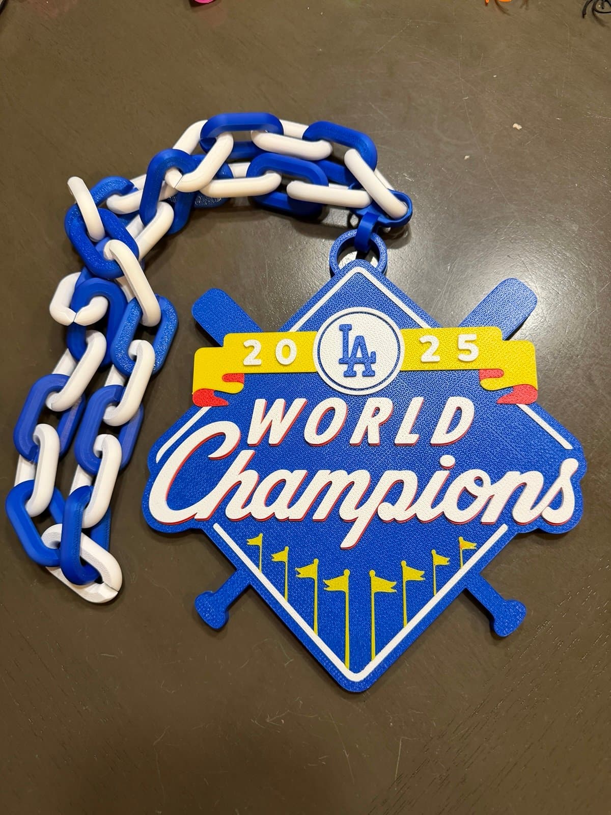 Los Angeles Dodgers World Series Champions extra large hype chain! Custom made! - Thumbnail 2