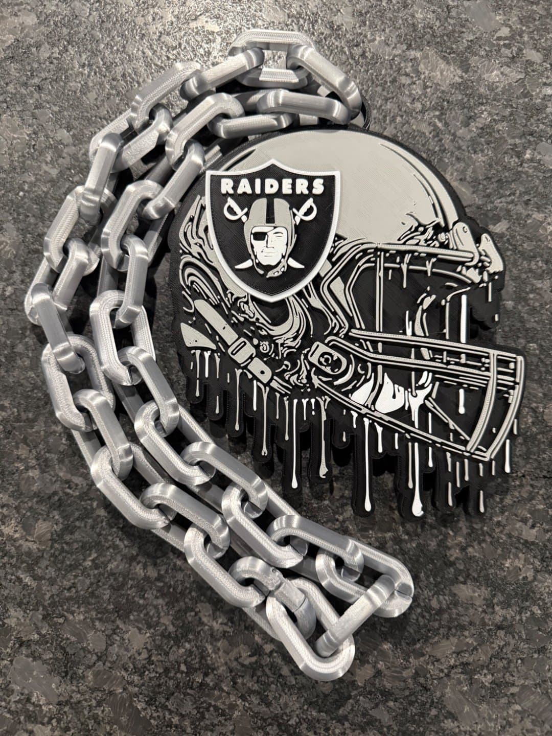 Las Vegas Raiders Drip Style hype fan chain necklace! - Image 1