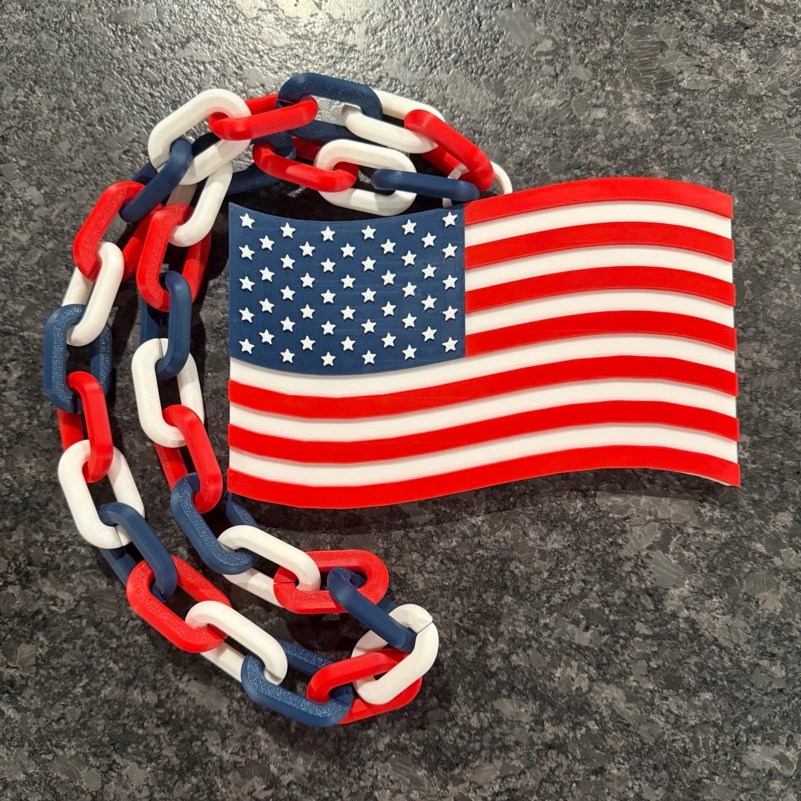 American flag extra large chain! Show your love for America! - Image 1