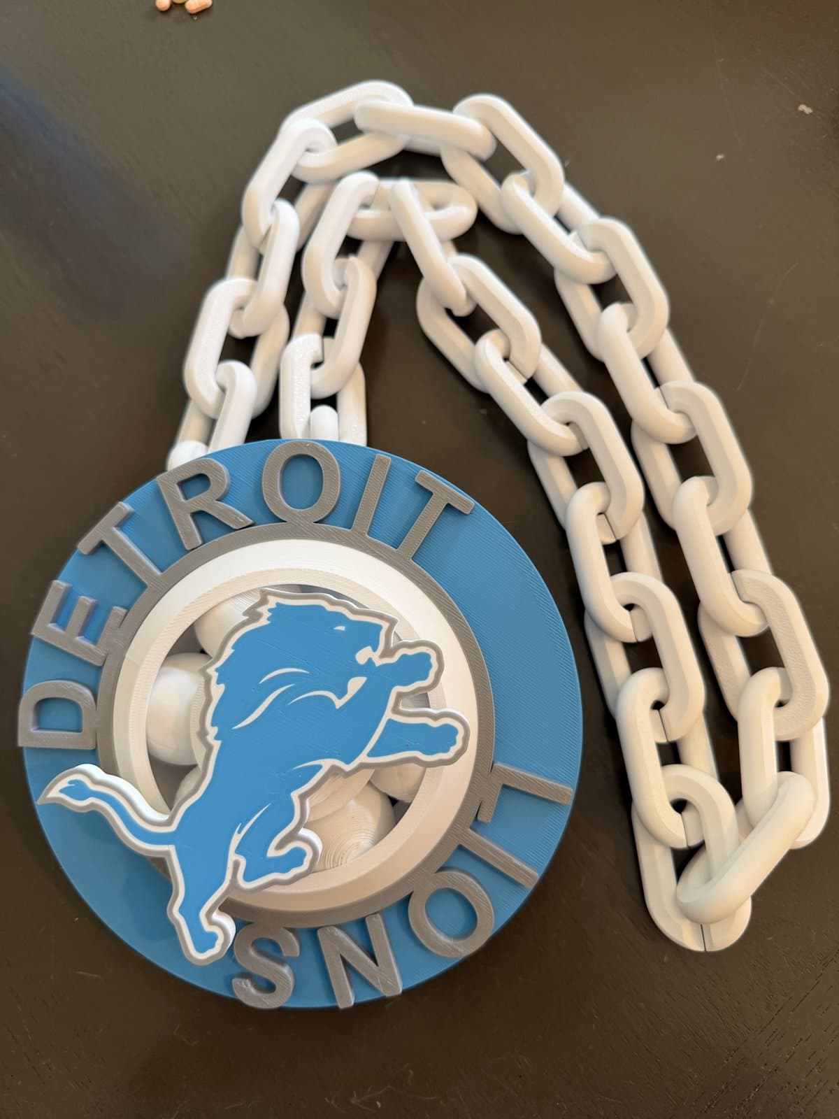Detroit Lions Spinning hype fan chain necklace - Thumbnail 2