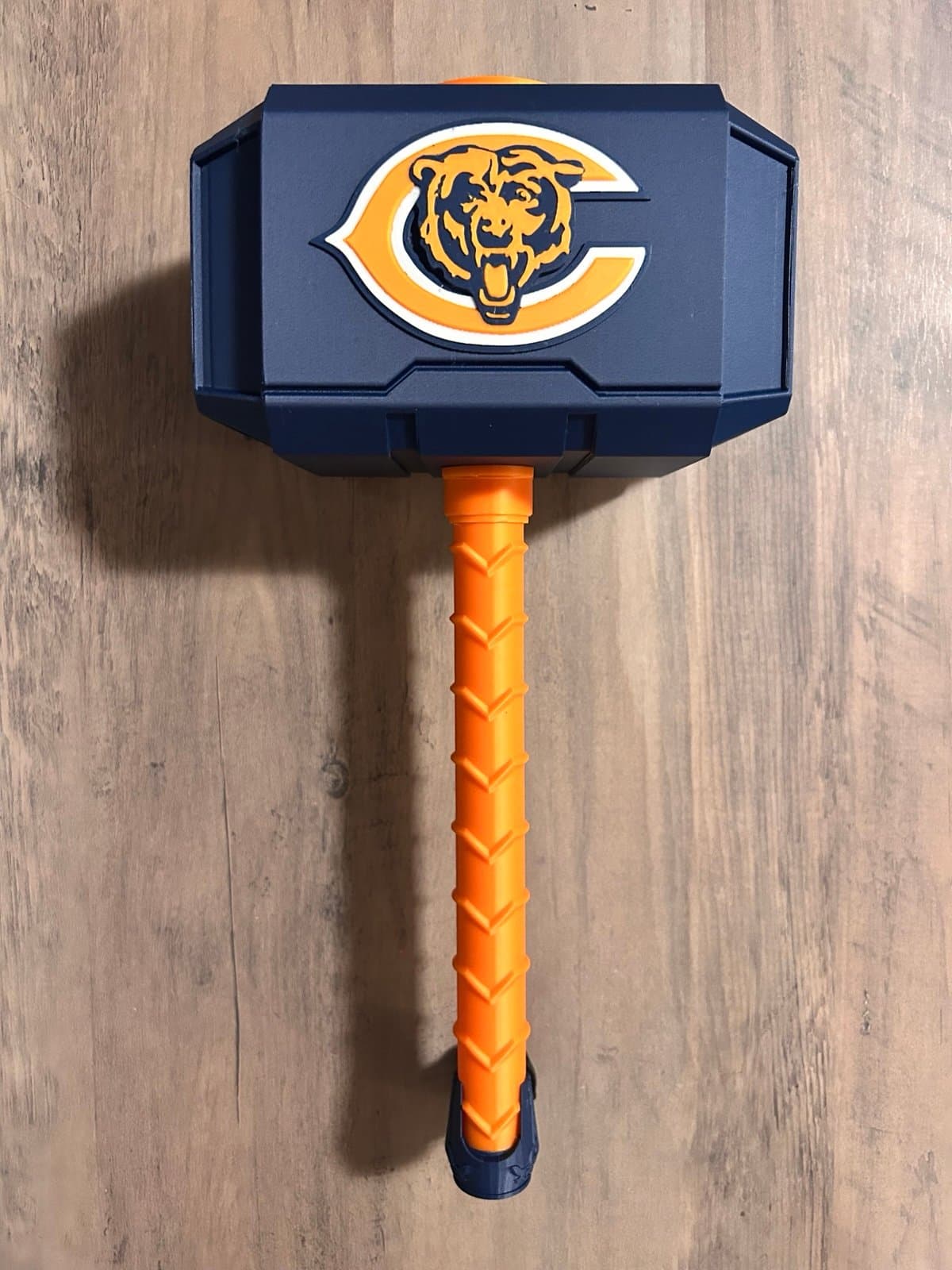 Chicago Bears inspired Thor hammer and rock stand. Great fan item! - Image 1