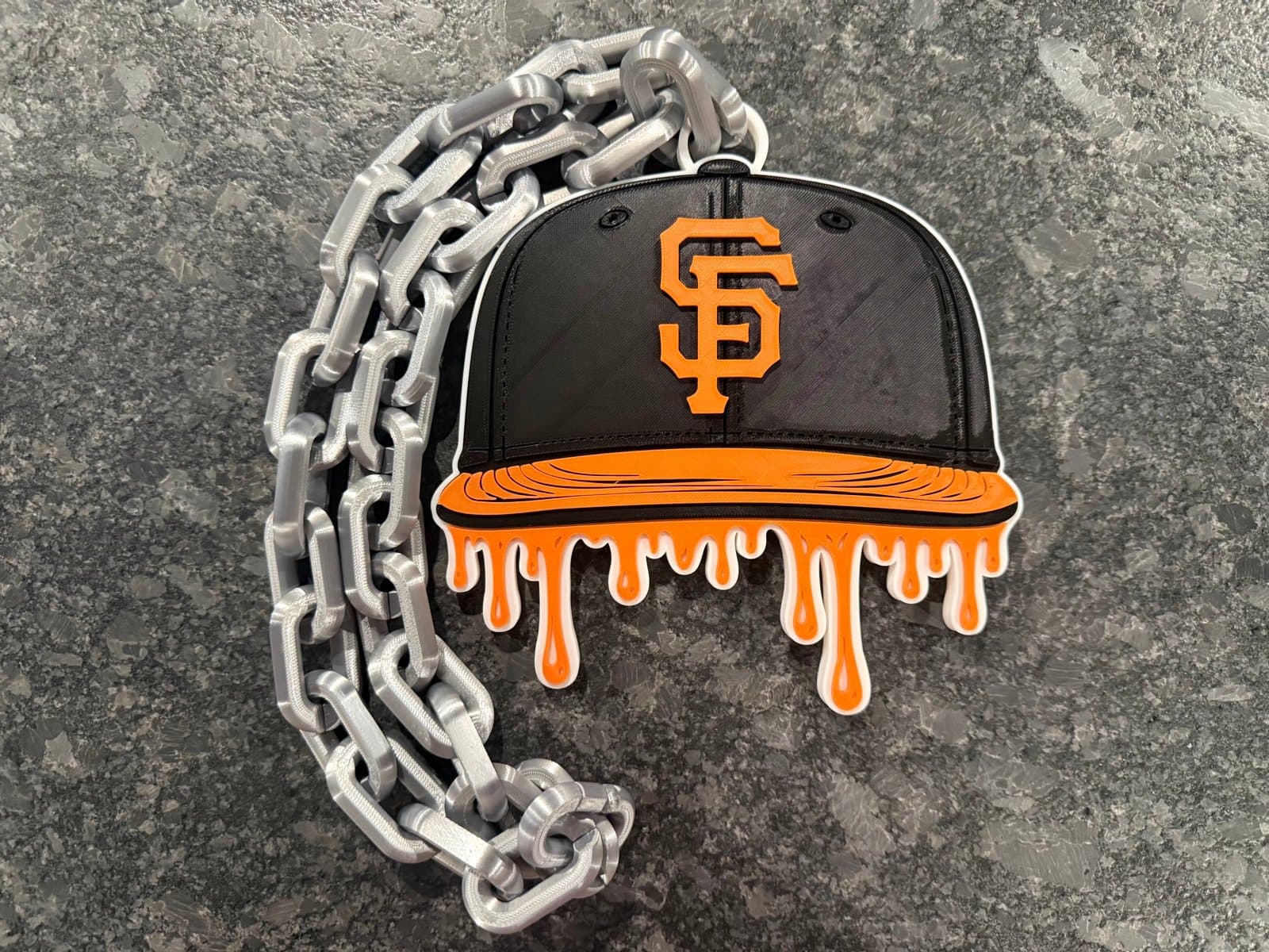 San Fransisco Giants Drip Baseball Cap Hype Chain neckless - Image 1