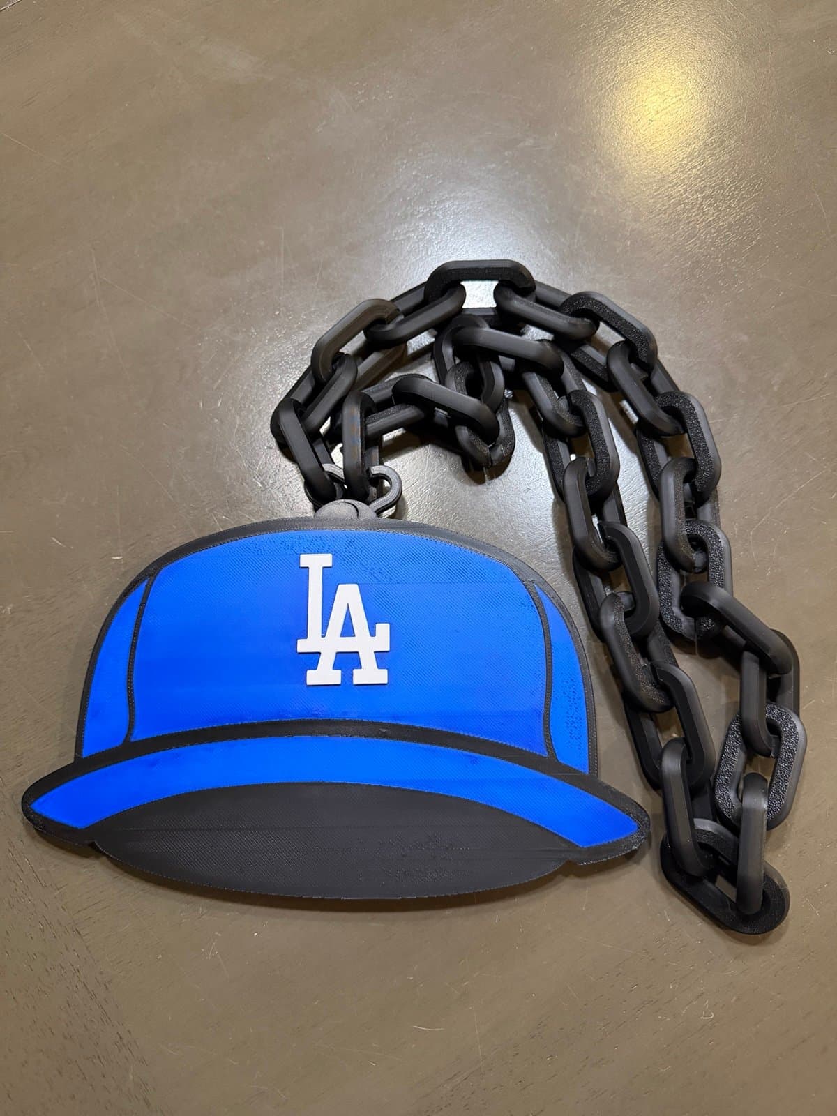 Los Angeles Dodgers baseball cap hype chain necklace! - Image 1