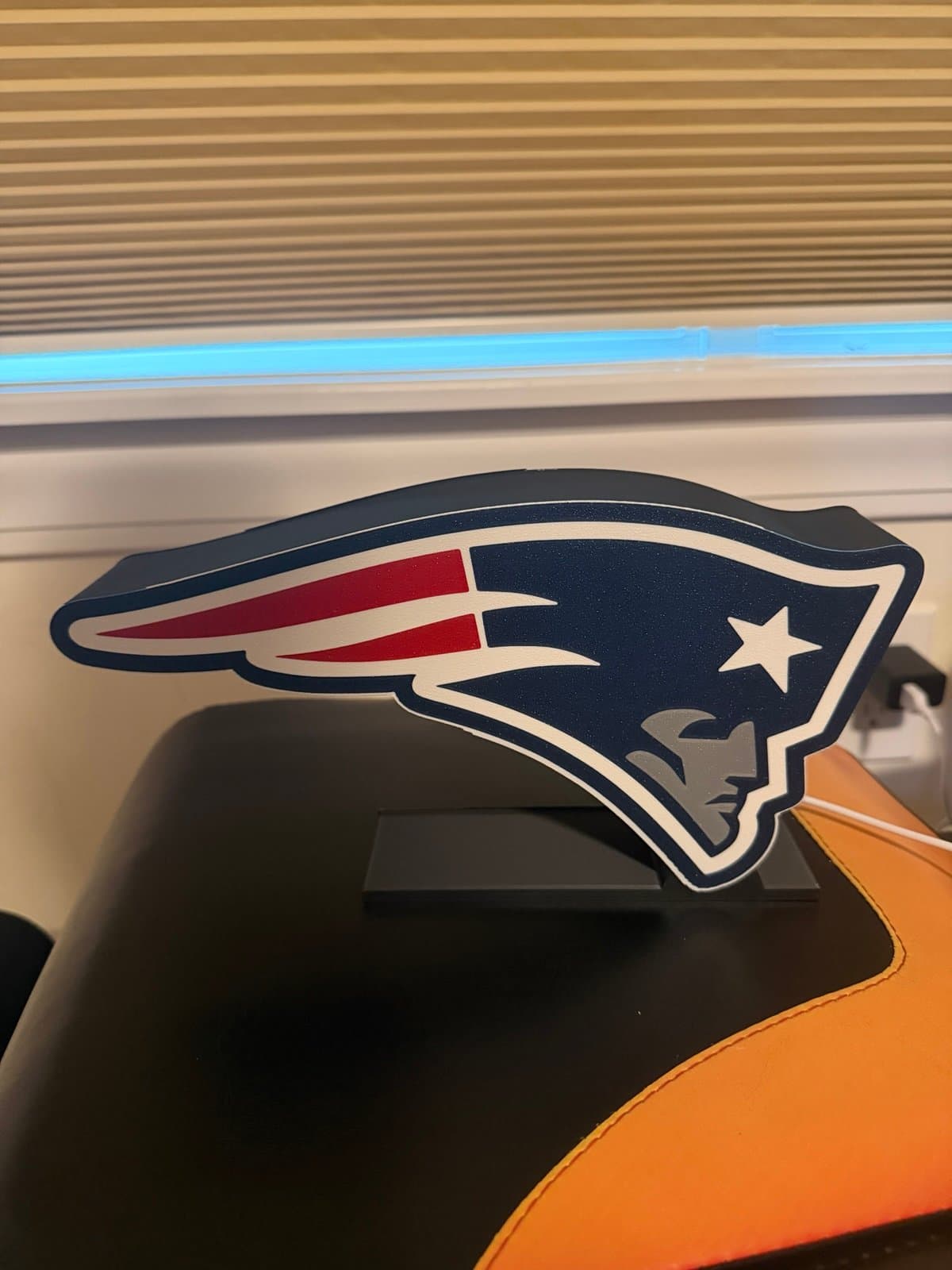 New England Patriots LED light box! Choice of desk stand or wall mount - Thumbnail 2
