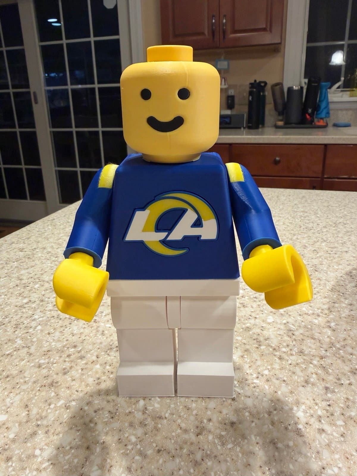 Los Angeles Rams extra large brick man! 500x, 8 inches tall! - Image 1