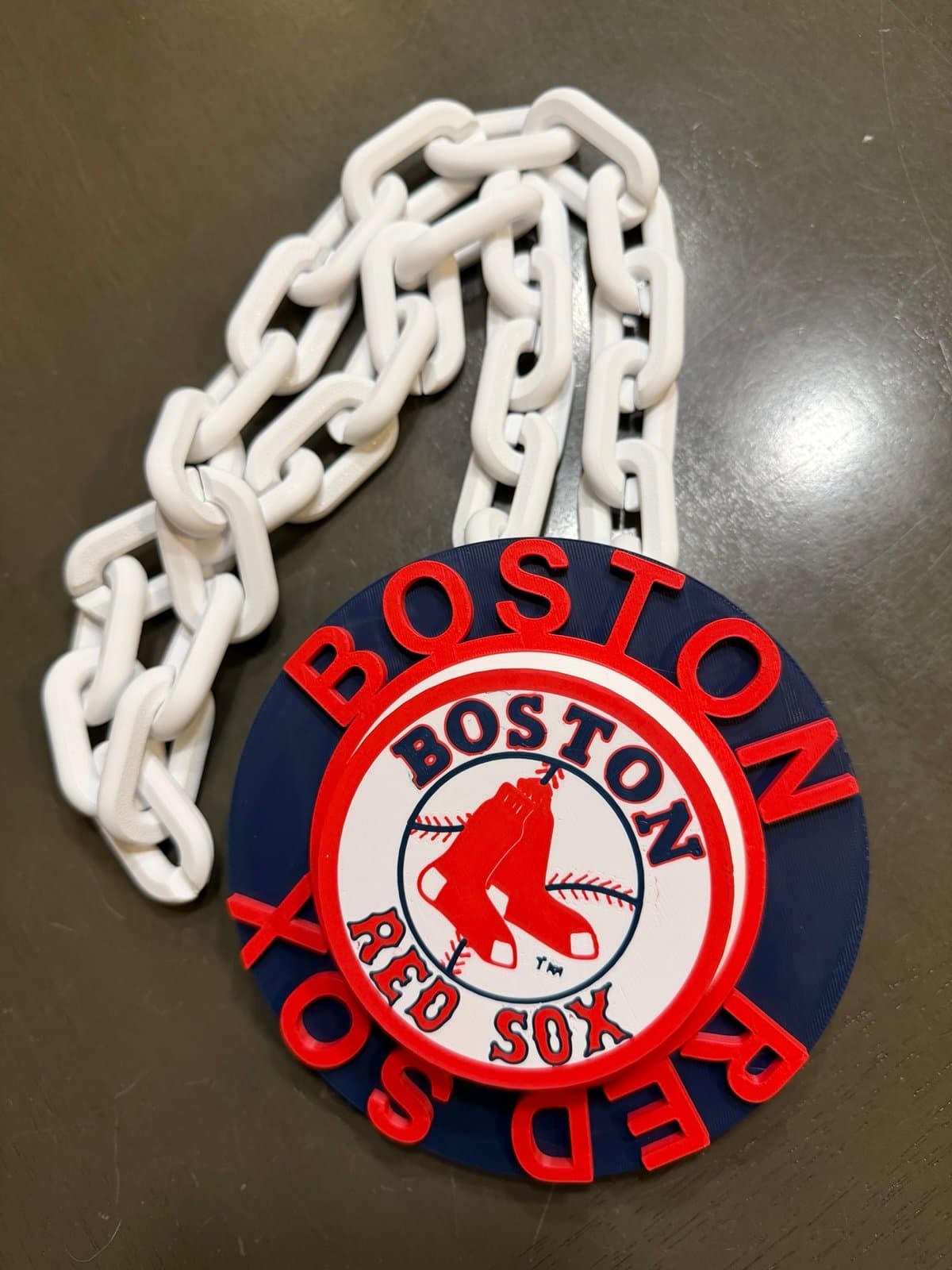 Boston Red Sox spinning hype fan chain necklace - Thumbnail 2