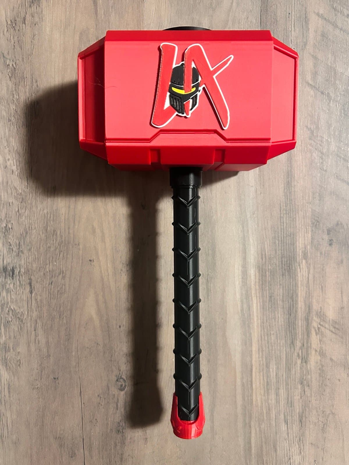 LA Knight Thor inspired hammer and rock stand. Unique fan item! - Image 1