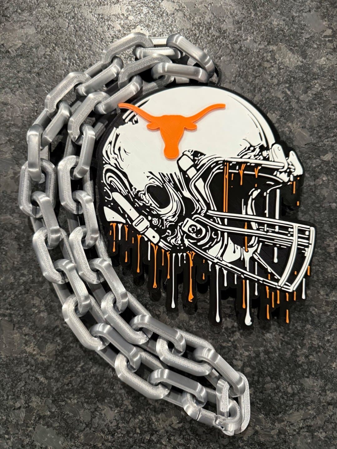 Texas Longhorn Helmet Drip Hype Chain necklace! - Image 1