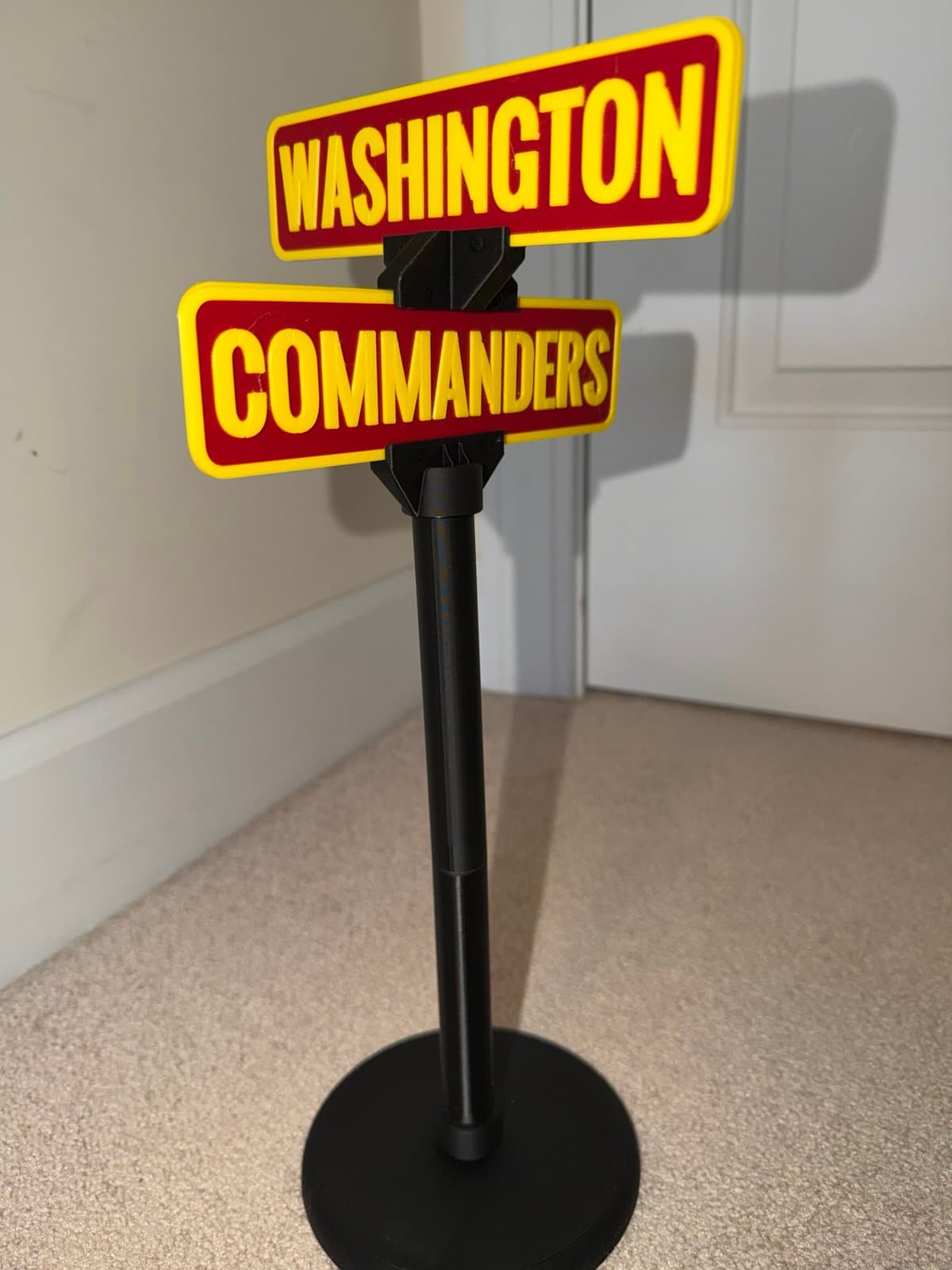 Washington Commanders mini street sign! Great for your desk. 15 inches tall - Image 1