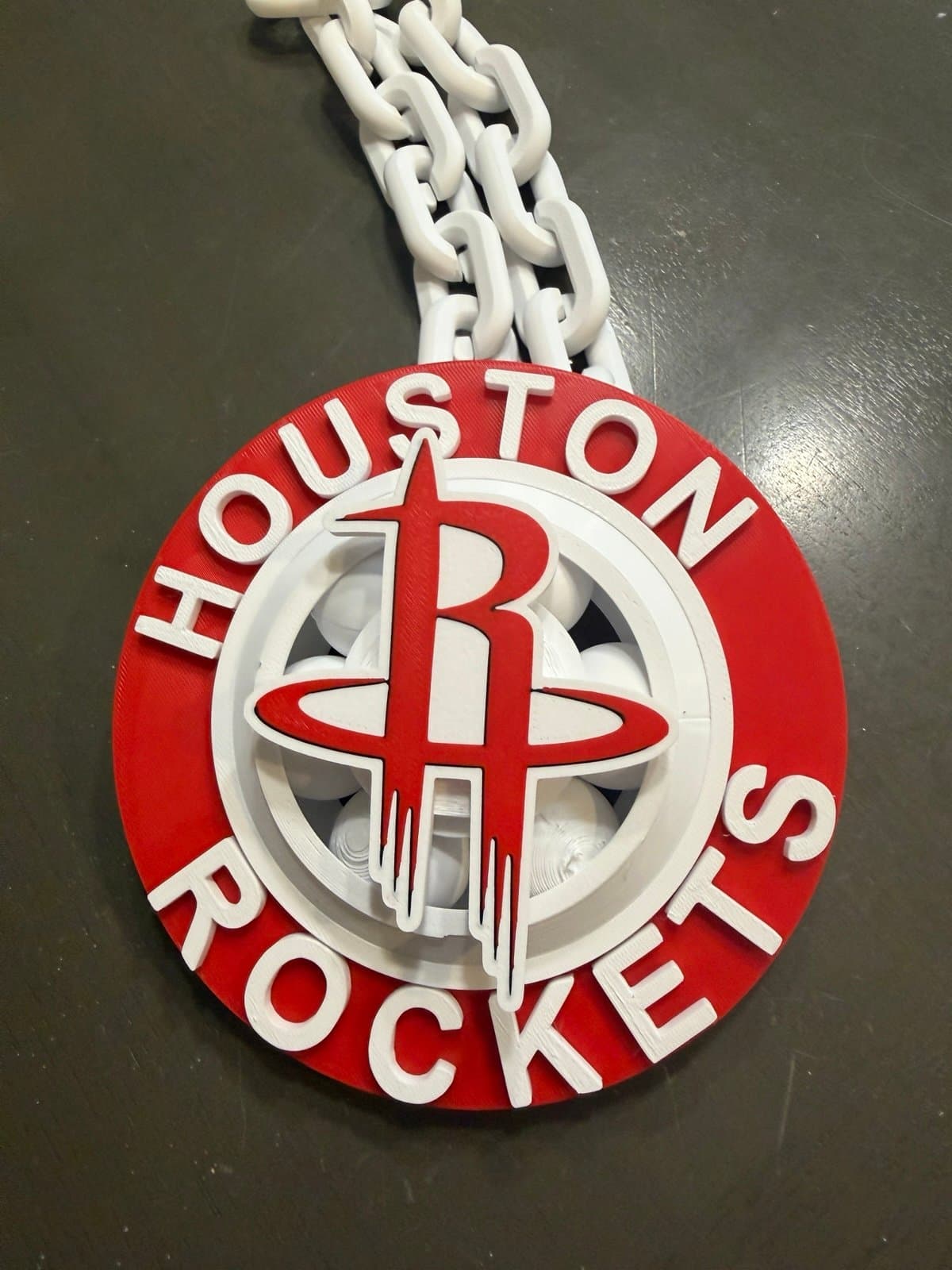 Houston Rockets spinning hype fan chain! Outer ring spins! - Image 1