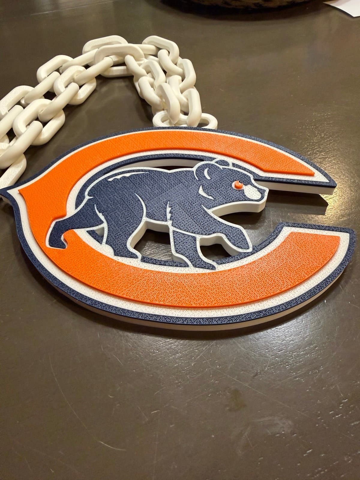 Chicago Crossover Chain! Bears and Cubs together! Unique fan item or gift! - Thumbnail 2