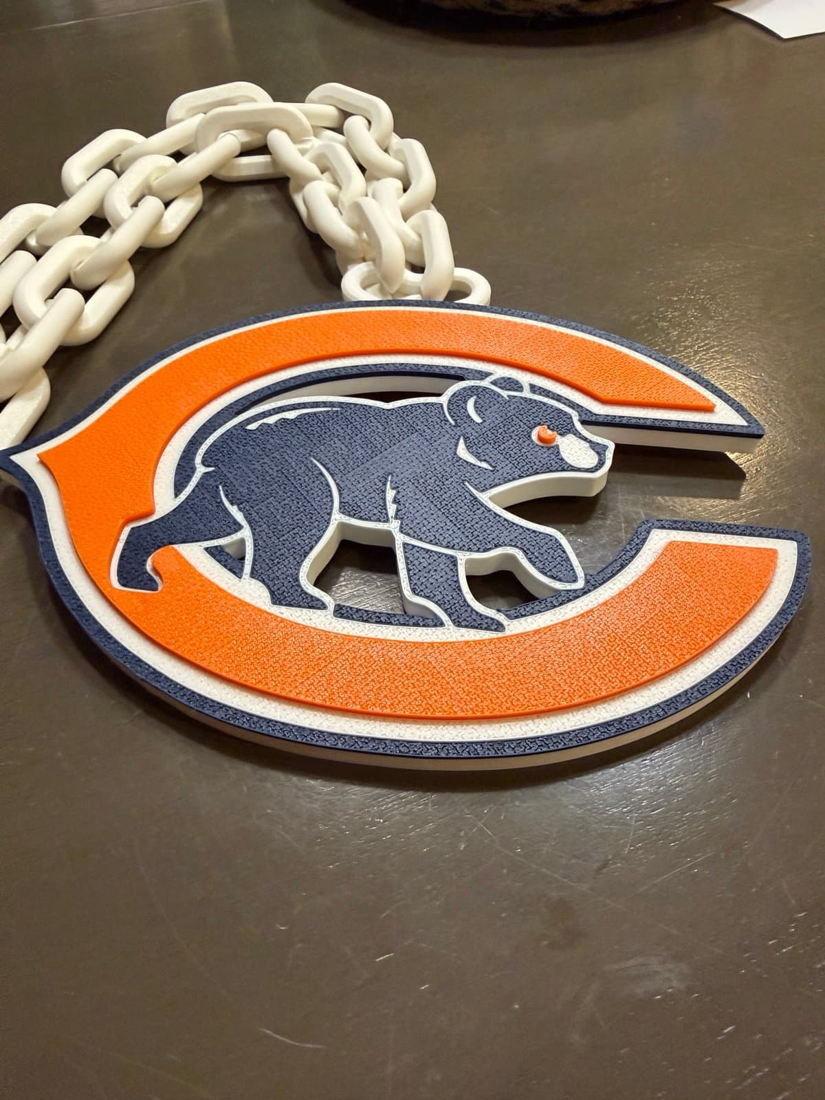 Chicago Crossover Chain! Bears and Cubs together! Unique fan item or gift! - Thumbnail 3