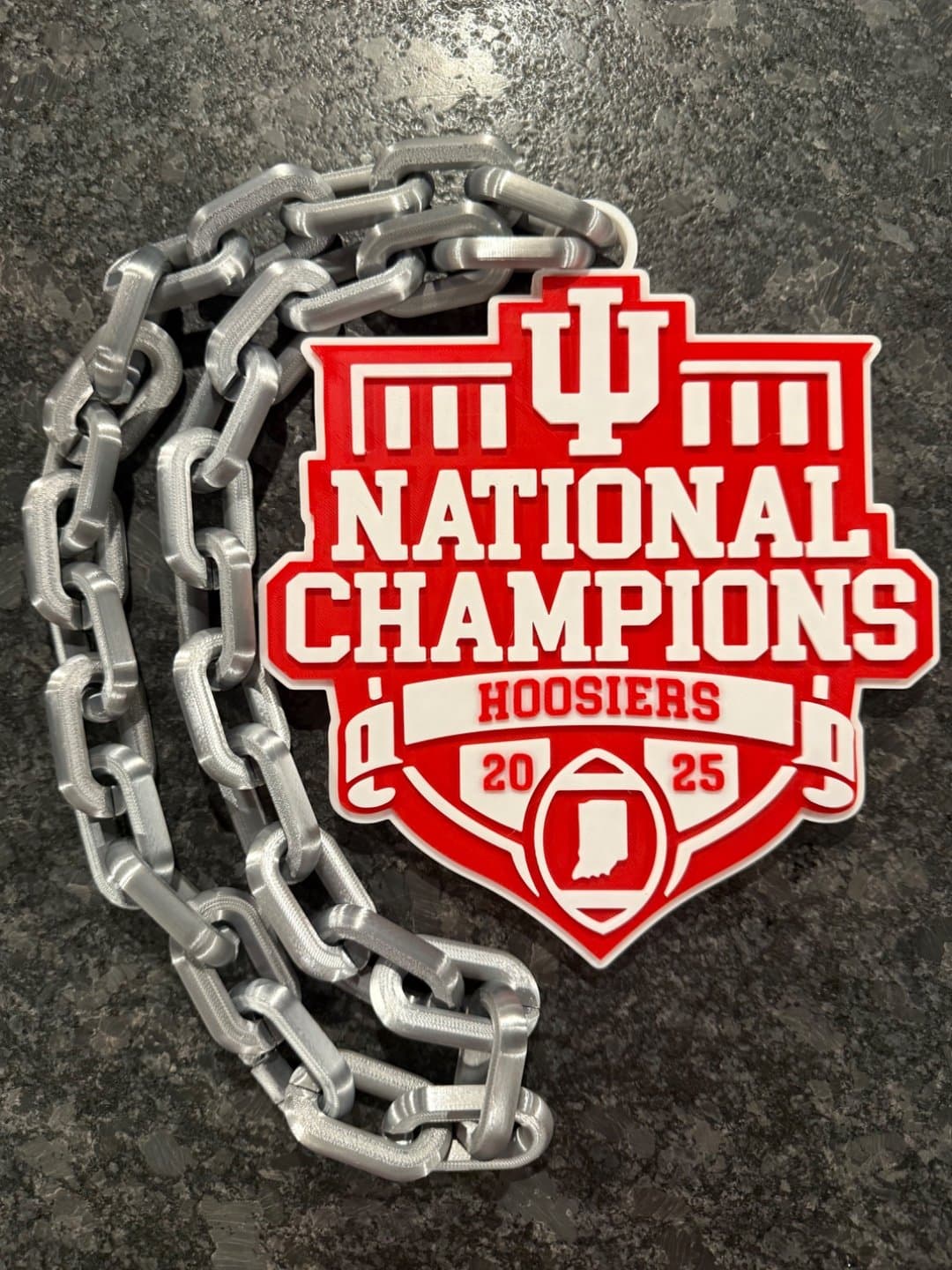 Indiana Hoosiers National Championship Hype Chain necklace - Image 1