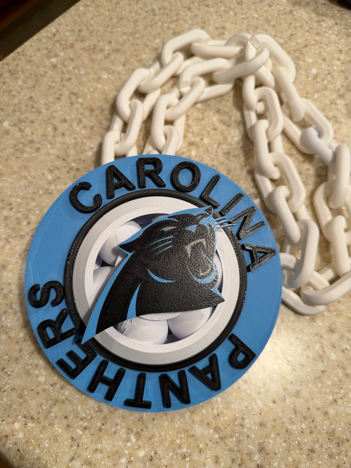 Carolina Panthers spinning hype fan chain necklace! - Image 1